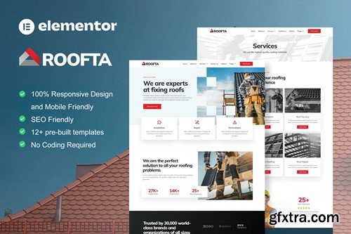 Roofta - Roofing Services Elementor Template Kit SH2NER3