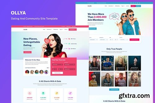Dating and Community Site Template KF3VCH2