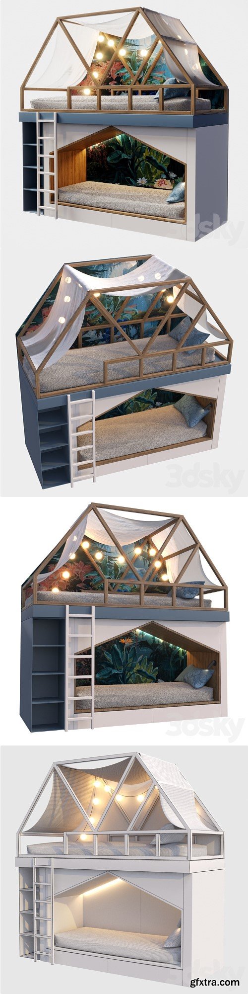 Pro 3DSky - Children bunk bed