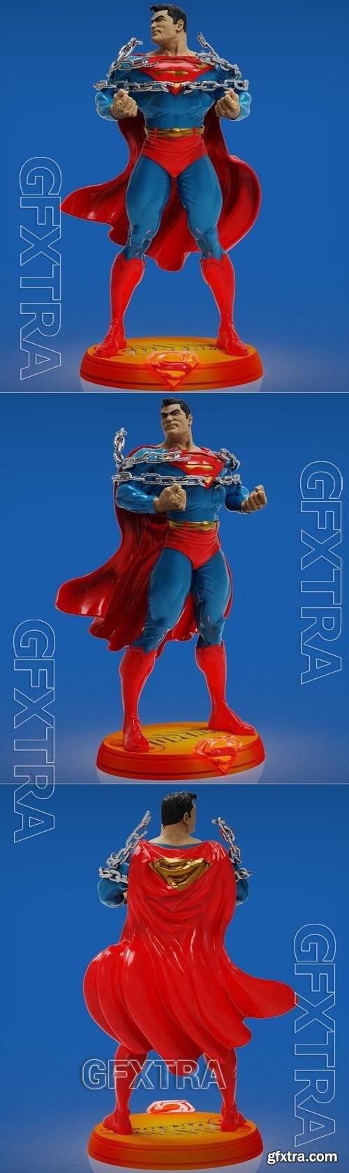 Superman Breaking Chains – 3D Print Model
