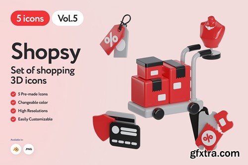 Shopsy - 3D Shopping Icons Vol.5 MJJK4WM