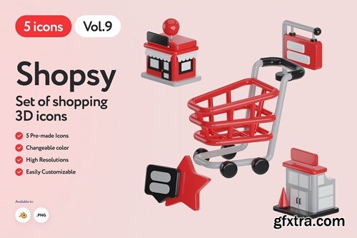 Shopsy - 3D Shopping Icons Vol.9 QDW2VUQ