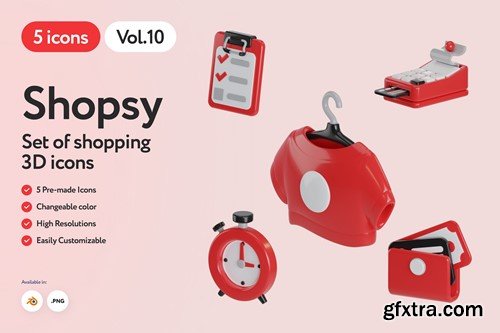 Shopsy - 3D Shopping Icons Vol.10 MPVVE4K