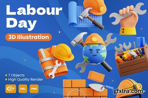 Labour Day 3D Illustrations WQK7YSU