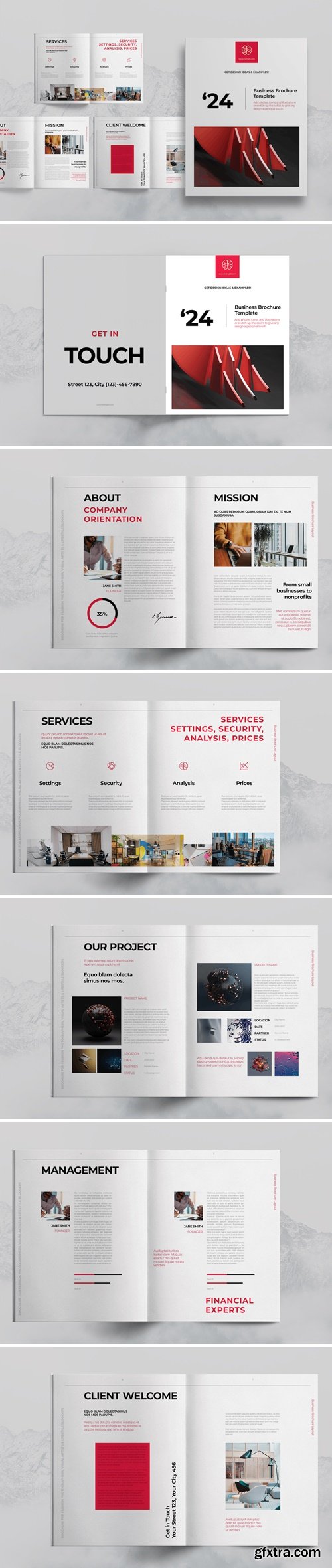 Red Company Brochure Template HQHAADT