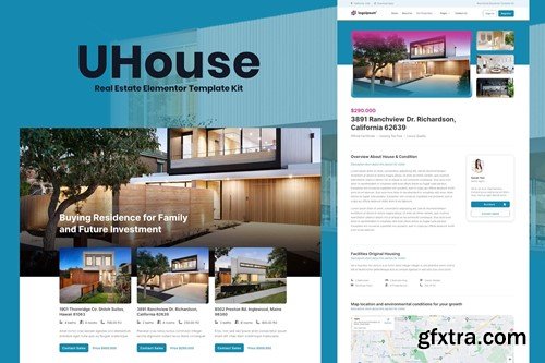 UHouse - Real Estate Elementor Template Kit SFHZ9JY