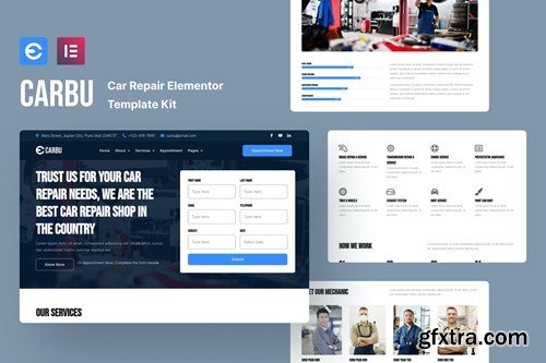 Carbu - Car Repair Elementor Template Kit NP7BFFC