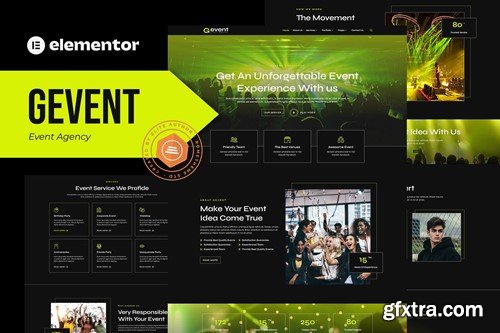 Gevent - Event Agency Elementor Template Kit AL8ZGT7
