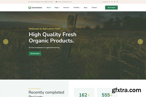 Graingrower – Agriculture Farming WordPress Theme LGR8J8L