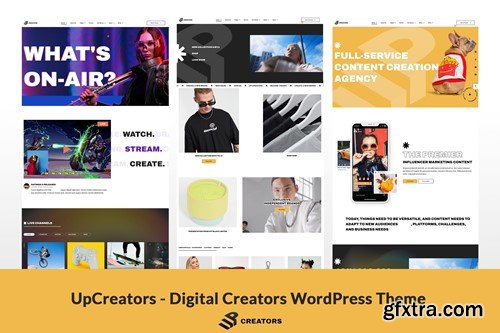 UpCreators - Digital Creators WordPress Theme HEVM7PD