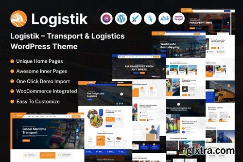 Logistik – Transport & Logistics WordPress Theme D74Q42Y