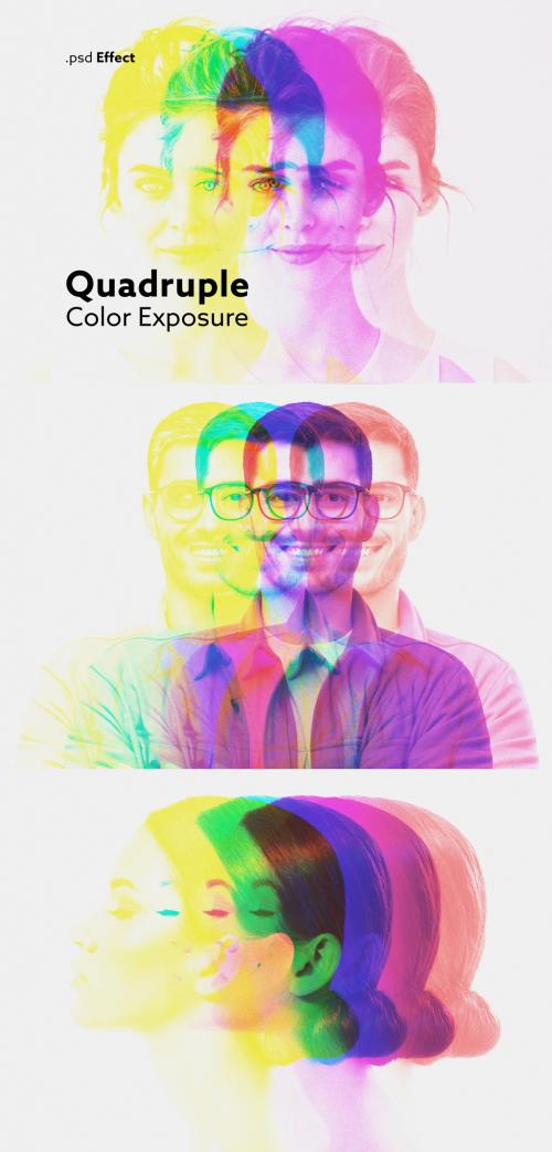 Quadruple Color Exposure Effect 591065580