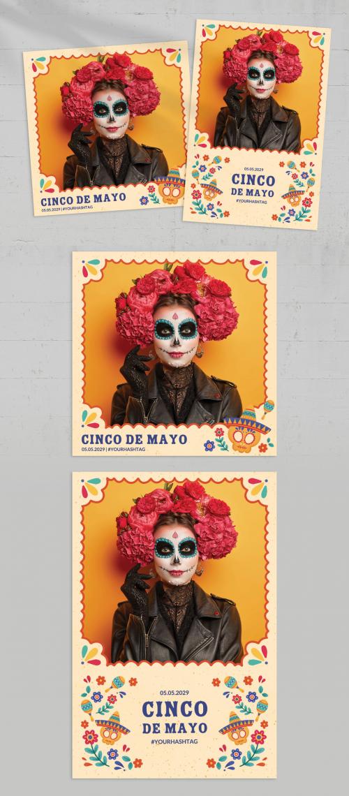 Colourful Cinco De Mayo Photo Card Flyer Template 587294928