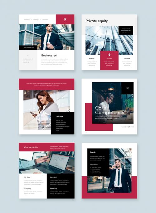 Red And Black Business Layouts With Elegant Look 583819759