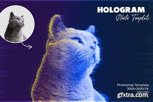 Hologram Photo Template SW6TM9R