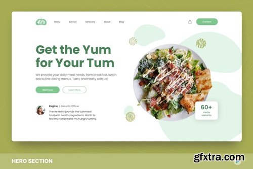 YumYum - Food Hero Section Figma Template 663RSJ3