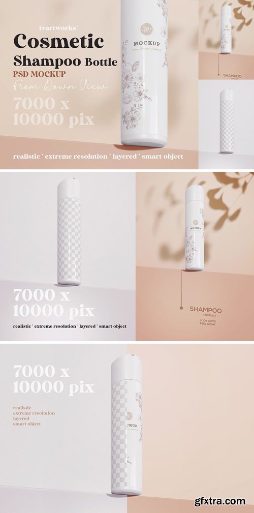 Shampoo Bottle - Cosmetic Packaging Mockup Y8MGN8Y