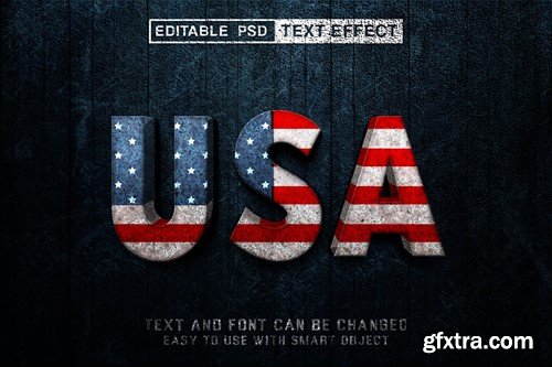 USA Editable Text Effect LPKAD72