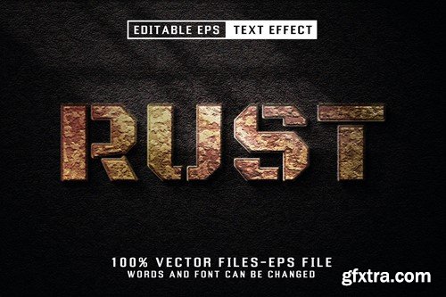 Rust Editable Text Effect FLCJW2X