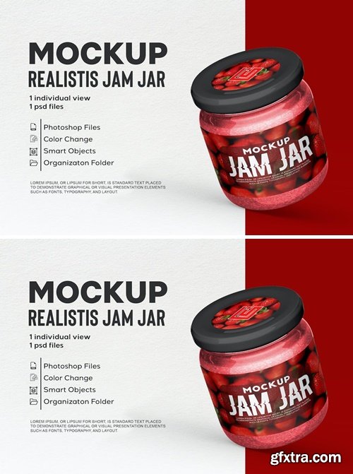 Jam Jar Bottle Mockup THA27RC