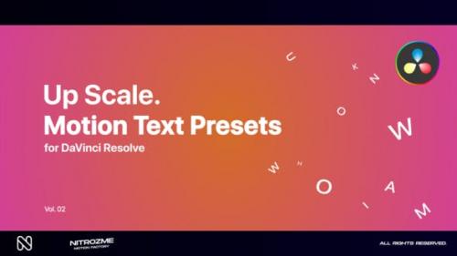 Videohive - Up Scale Motion Text Presets Vol. 02 for DaVinci Resolve - 46705765