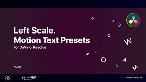 Videohive - Left Scale Motion Text Presets Vol. 02 for DaVinci Resolve - 46705542