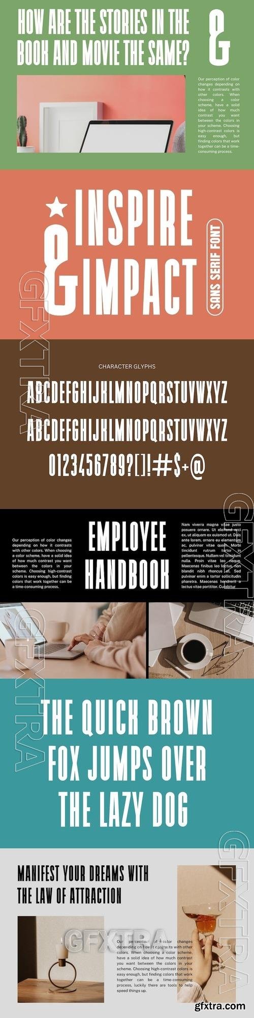 Inspire Impact Modern Sans Serif Font Typeface PZ5M5X4