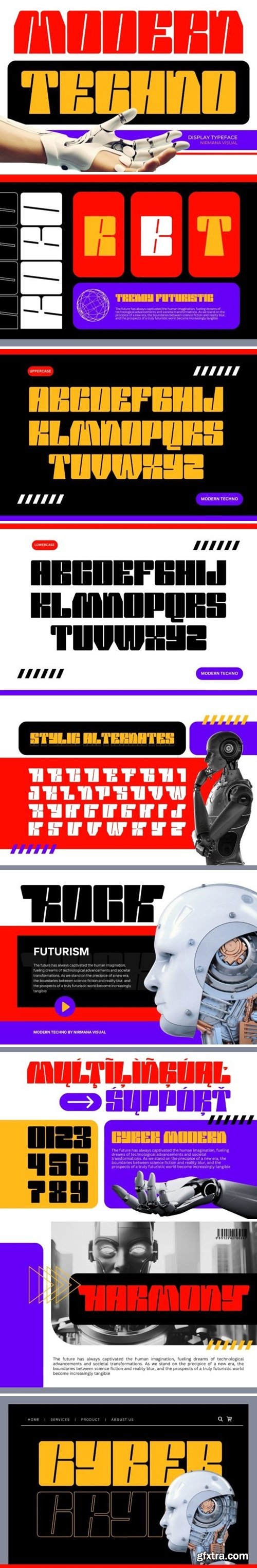Modern Techno - Display font
