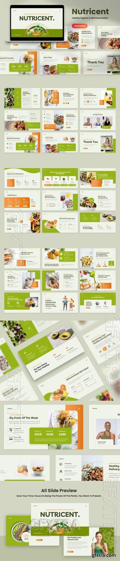 Nutricent - Healthy Organic Food Diet PowerPoint, Keynote and Google Slides