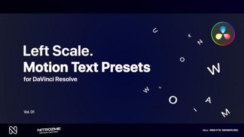 Videohive - Left Scale Motion Text Presets Vol. 01 for DaVinci Resolve - 46705530
