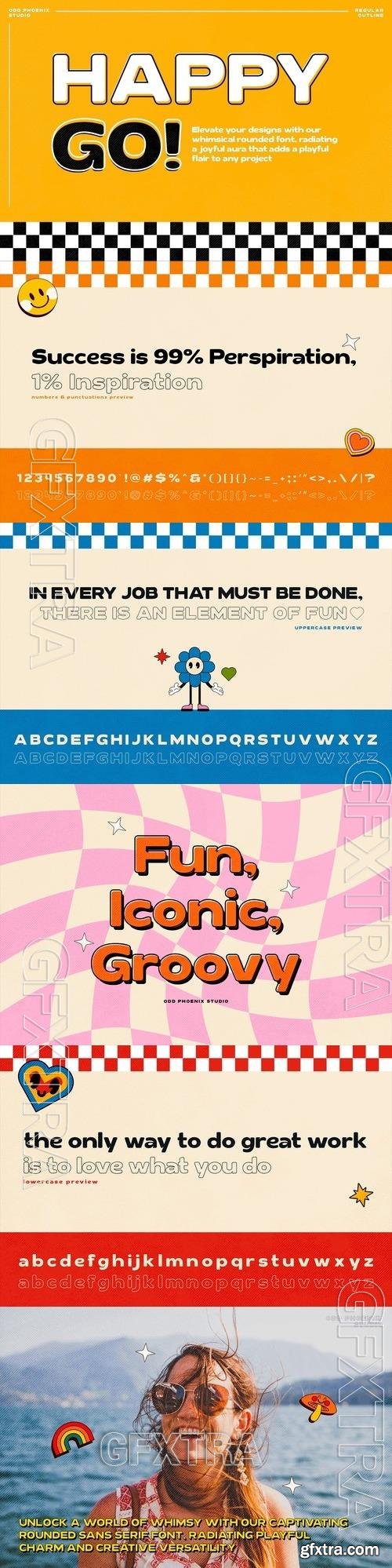 Happy Go - Fun Rounded Sans Serif Typeface CC877LX