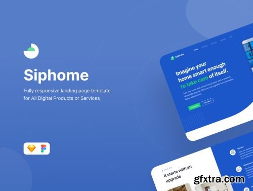 Siphome Landing Page for Smart Home Product Ui8.net