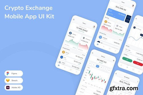 Crypto Exchange Mobile App UI Kit X3P6J8J