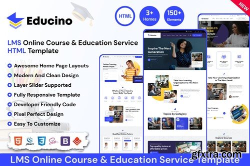 Educino - LMS, Course & Education HTML Template RAQKW95