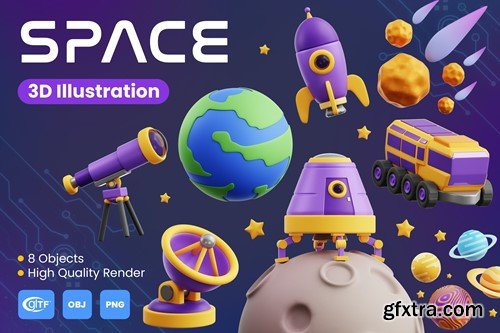 Space 3D Illustrations 2B8KTKW
