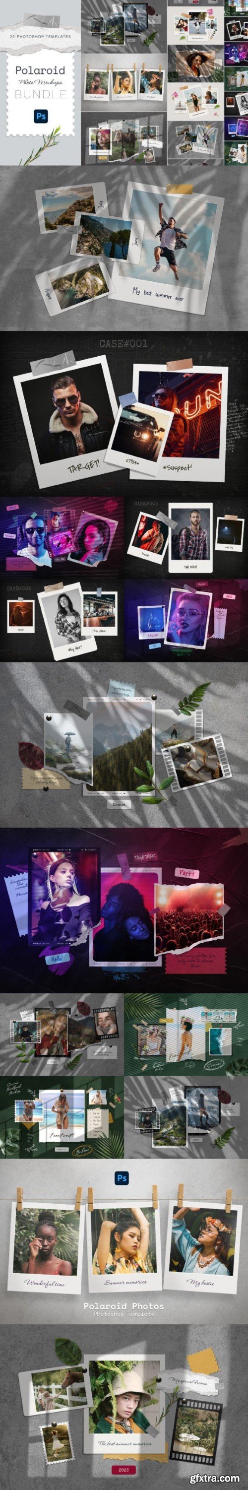 Polaroid Photo Templates Big Set