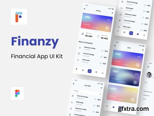 Finanzy - Financial App UI Kit Ui8.net