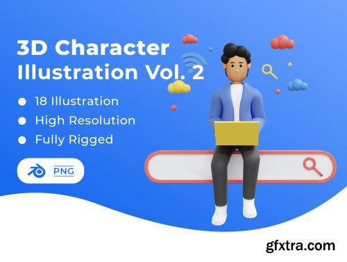 3D Character illustration Vol. 2 Ui8.net