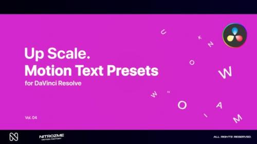 Videohive - Up Scale Motion Text Presets Vol. 04 for DaVinci Resolve - 46705799