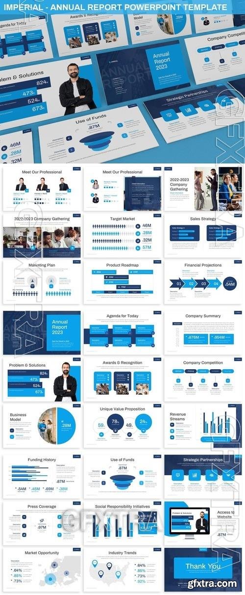 Imperial - Annual Report Powerpoint Template L86PD4Y