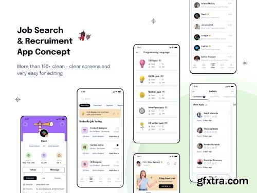 Jobby - Job Finder App UI Kit Ui8.net