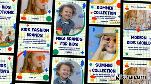 Videohive Colorful Kids Fashion Instagram Reels 47173712