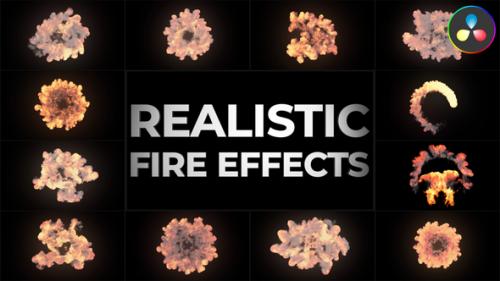 Videohive - Realistic Fire Effects for DaVinci Resolve - 47058291