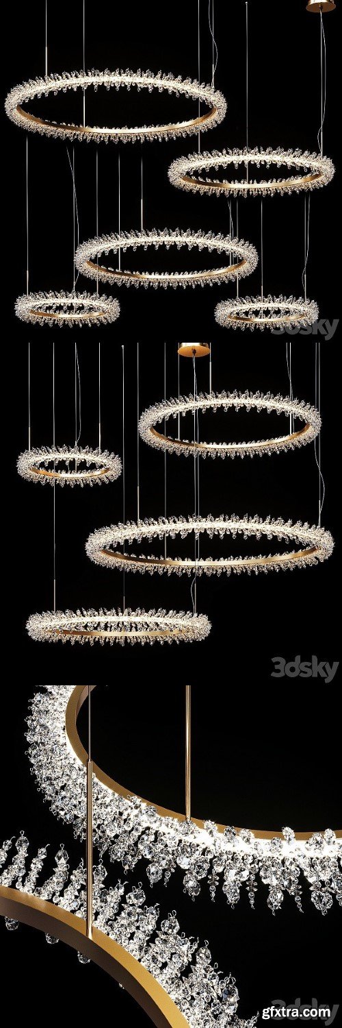 Collection Crystal Ring Luxury LED Chandelier