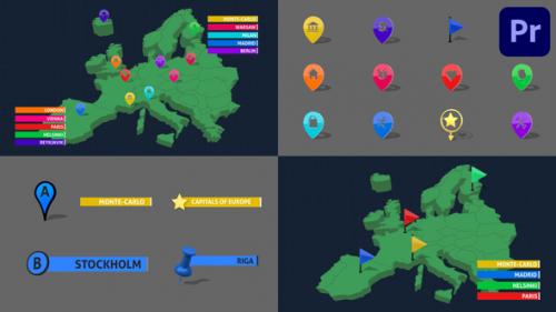Videohive - 3D Map Markers for Premiere Pro - 46930256
