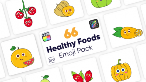 Videohive - Healthy Food Emoji Pack For Final Cut Pro X - 47044198