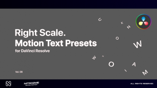 Videohive - Right Scale Motion Text Presets Vol. 08 for DaVinci Resolve - 47045578