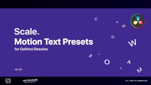 Videohive - Scale Motion Text Presets Vol. 05 for DaVinci Resolve - 47045704