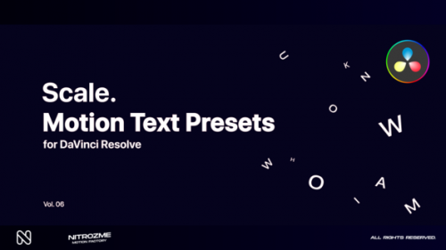 Videohive - Scale Motion Text Presets Vol. 06 for DaVinci Resolve - 47045778