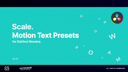 Videohive - Scale Motion Text Presets Vol. 07 for DaVinci Resolve - 47045834
